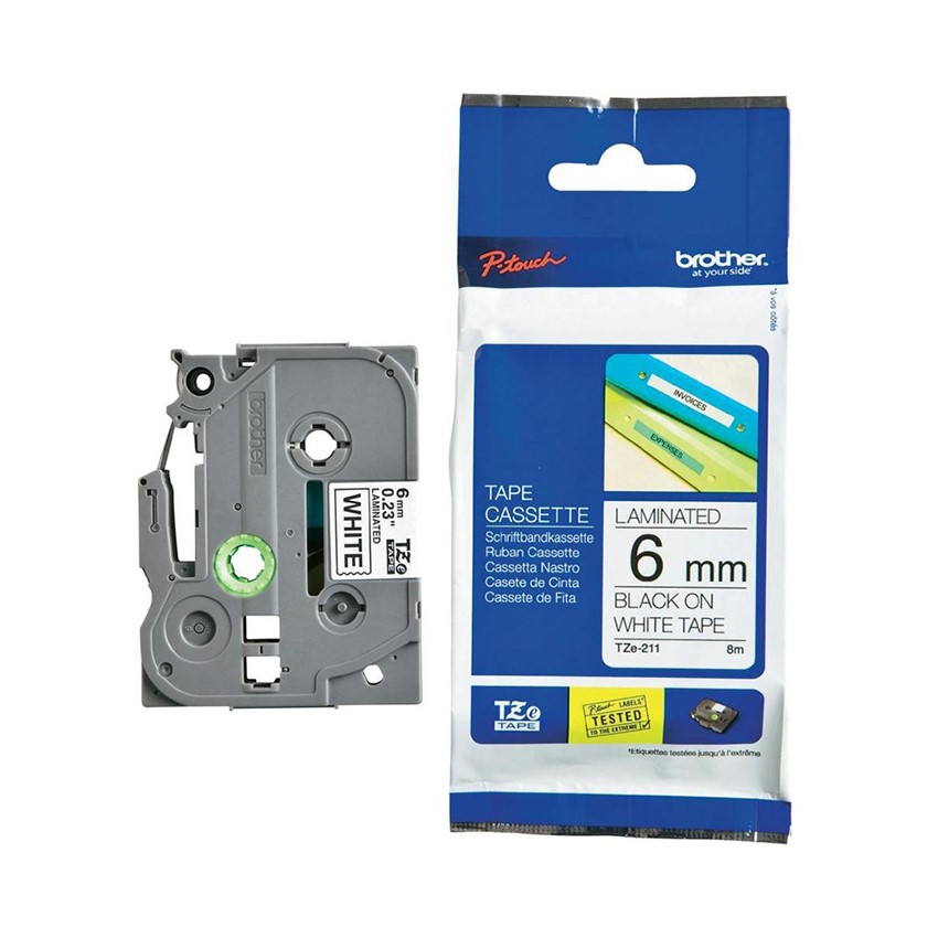 Giấy in nhãn Brother tiêu chuẩn TZe-211 6mm1